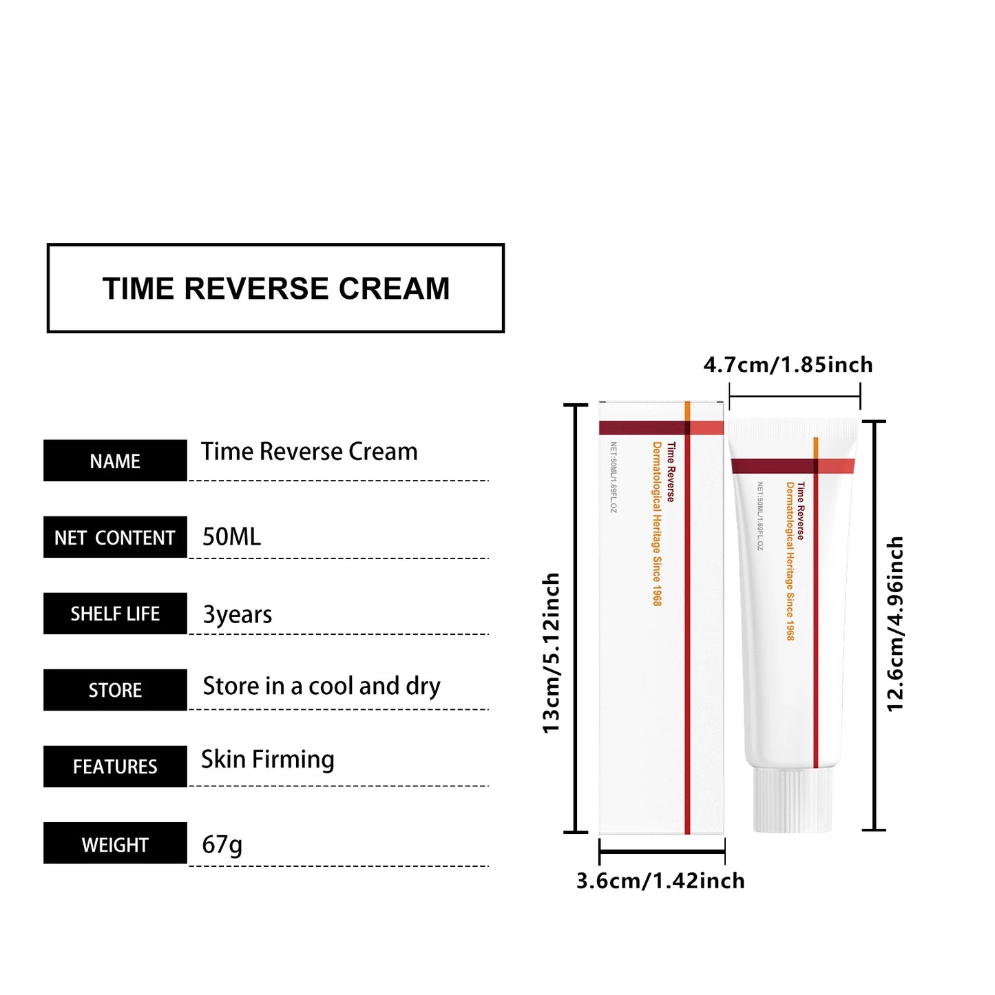 Time Reverse Anti Aging Cream Centella Loose Sagging Skin Firming Hydrating Wrinkle Reduction Retinol Instant Face Lift Cream