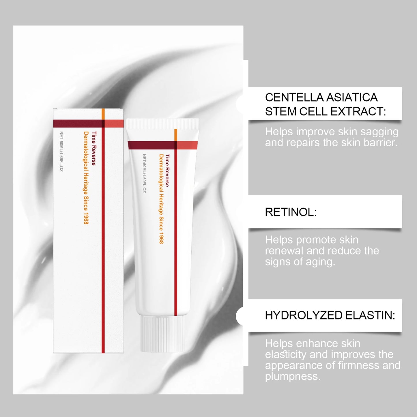 Time Reverse Anti Aging Cream Centella Loose Sagging Skin Firming Hydrating Wrinkle Reduction Retinol Instant Face Lift Cream
